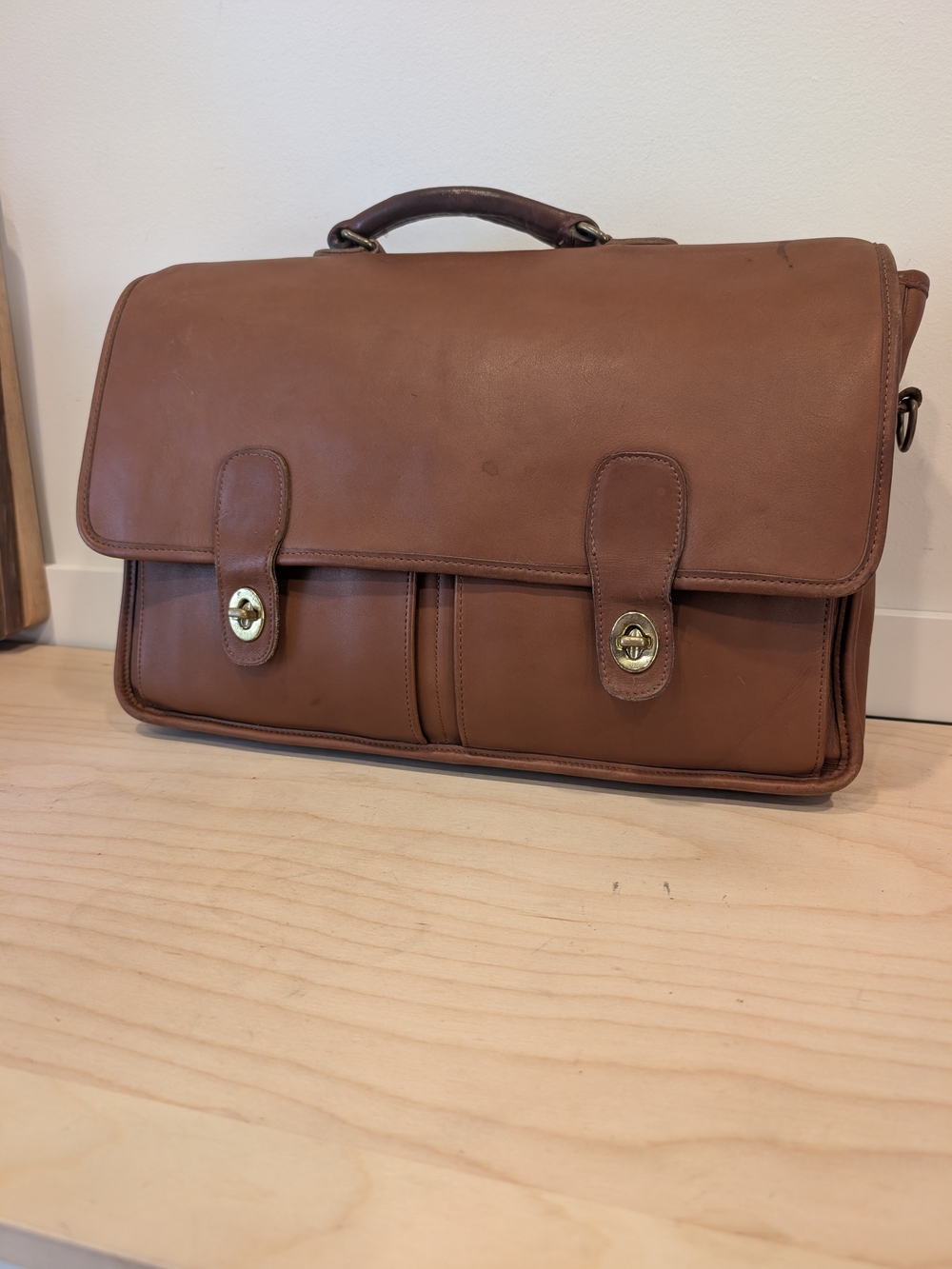 Vintage Coach Prescott Briefcase 5275 British Tan USA - PROJECT BAG